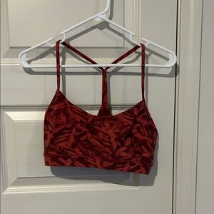 LULULEMON Women's Red Patterned Bra